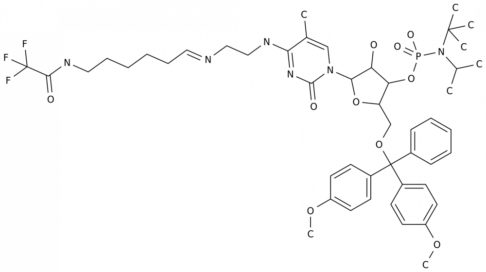 N(4)-(N-(6-Trifluoroacetylamidocaproyl)-2-aminoethyl)-5'-O-DMT-5-methyl-2'-deoxycytidine-3'-N,N-diisopropylmethylphosphoramiditeCAS:117032-52-7 в Узбекистане